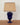 Pie de lámpara de mesa en cerámica azul